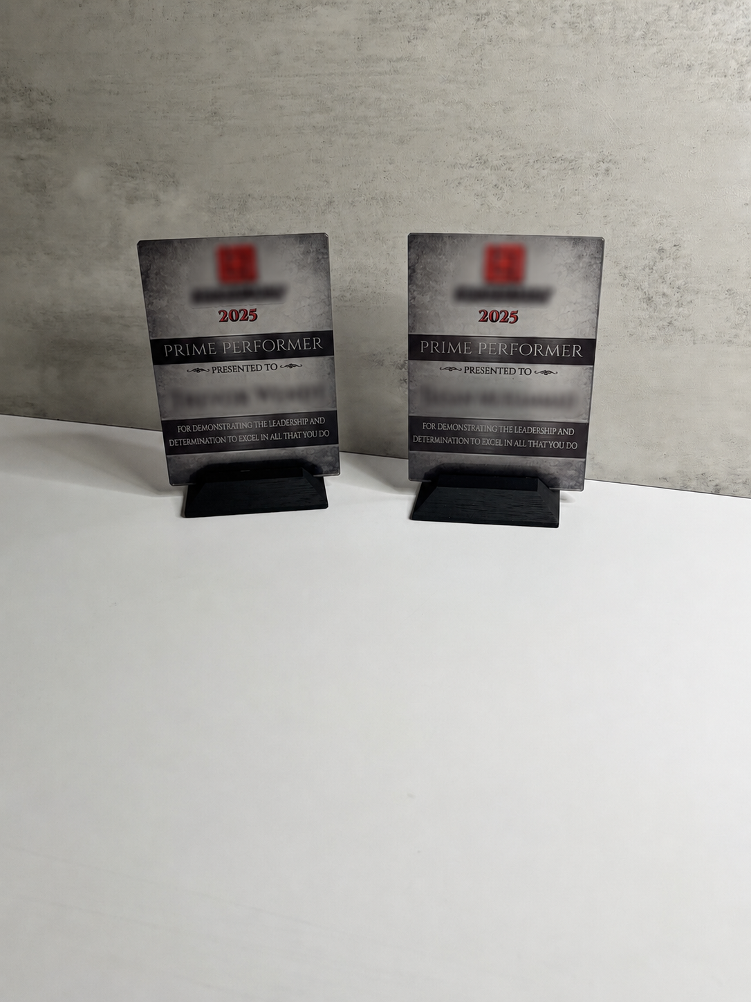 Custom Glass Recognition Award