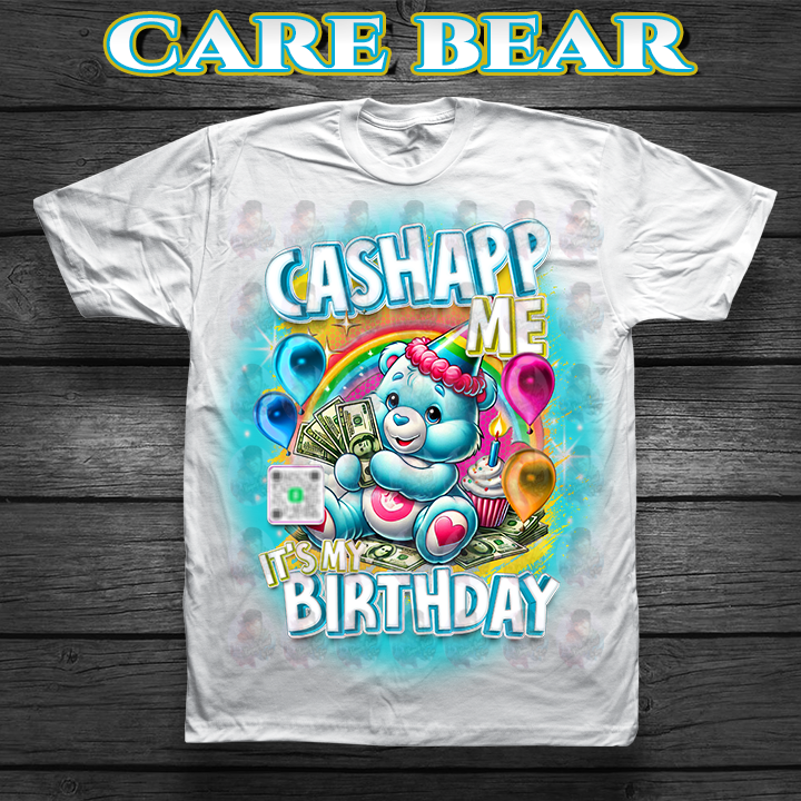 Birthday CashApp T-Shirt with Character + Scannable QR Code Birthday Party T-shirt