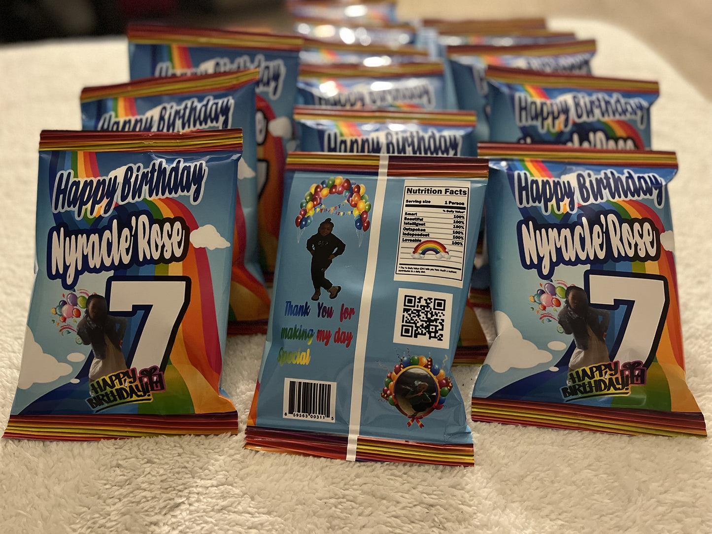 Chip Bags -(Dozen) Filled Personalized Party Favors