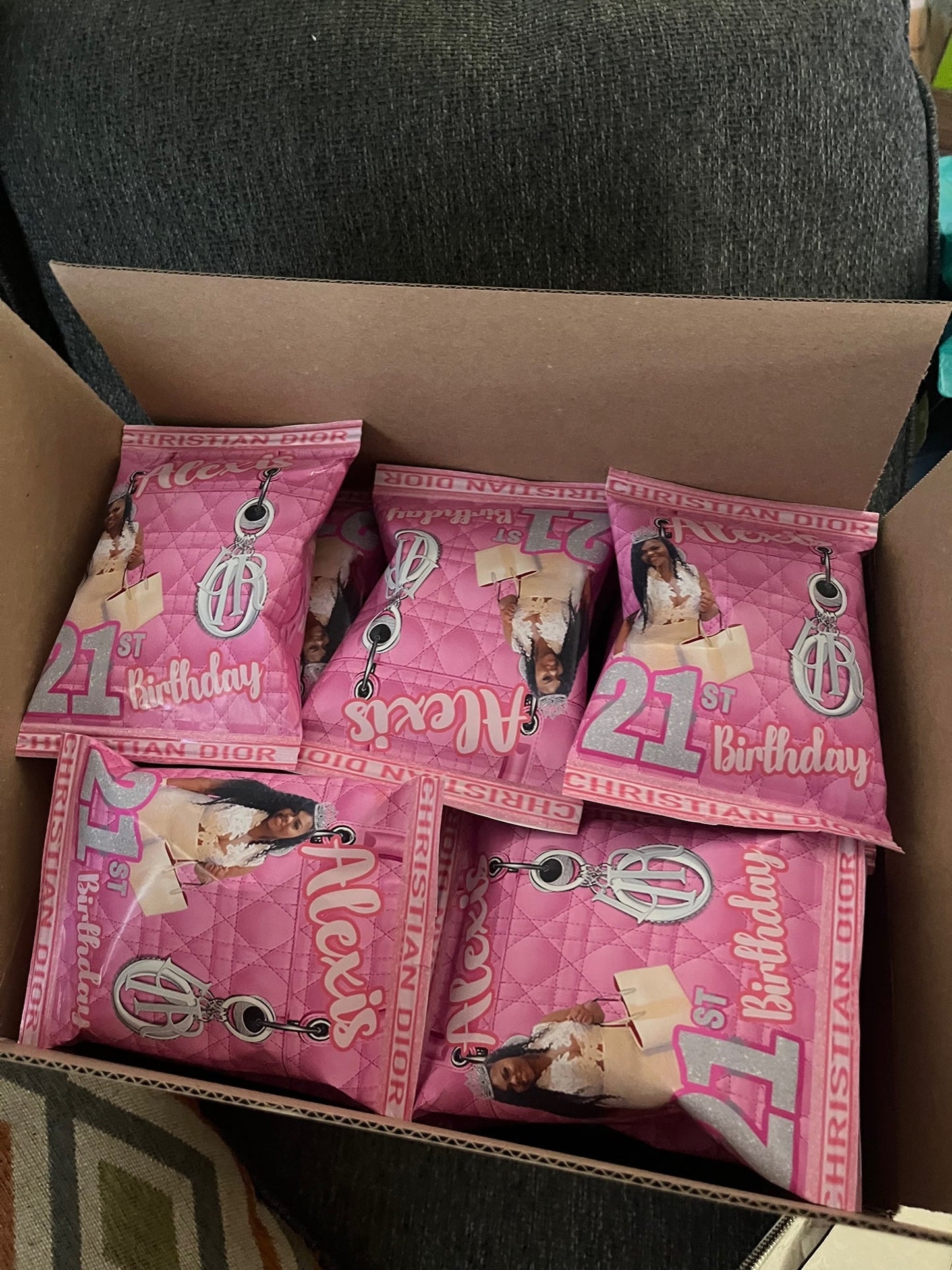 Chip Bags -(Dozen) Filled Personalized Party Favors