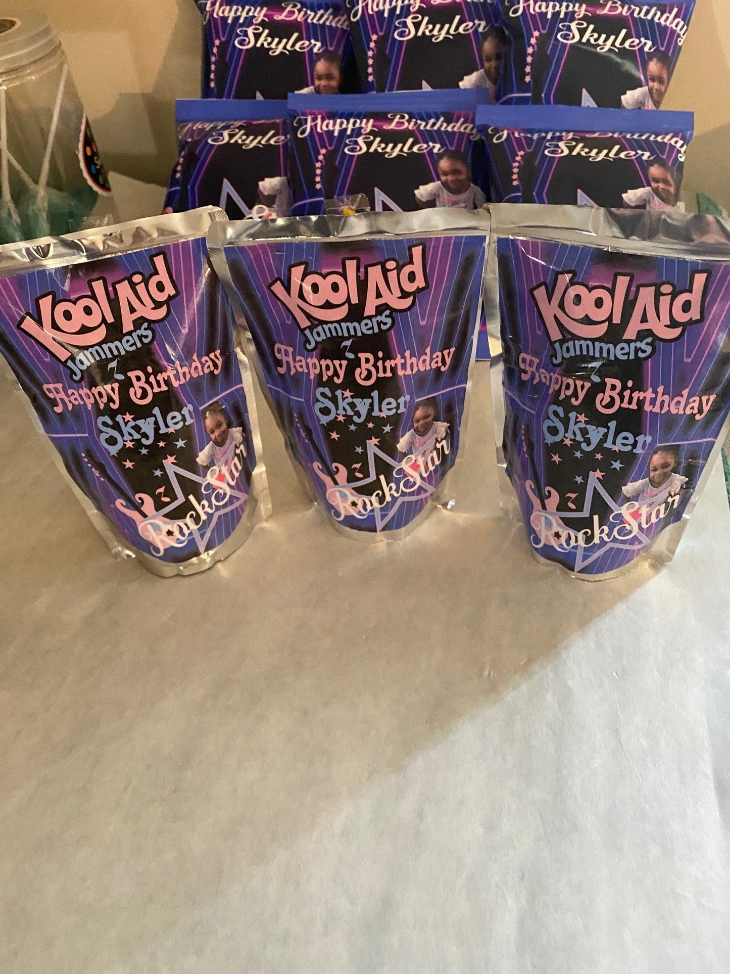 Custom Juice Pouches – Themed Party Drink Pouches, 6oz, Sold by Dozen