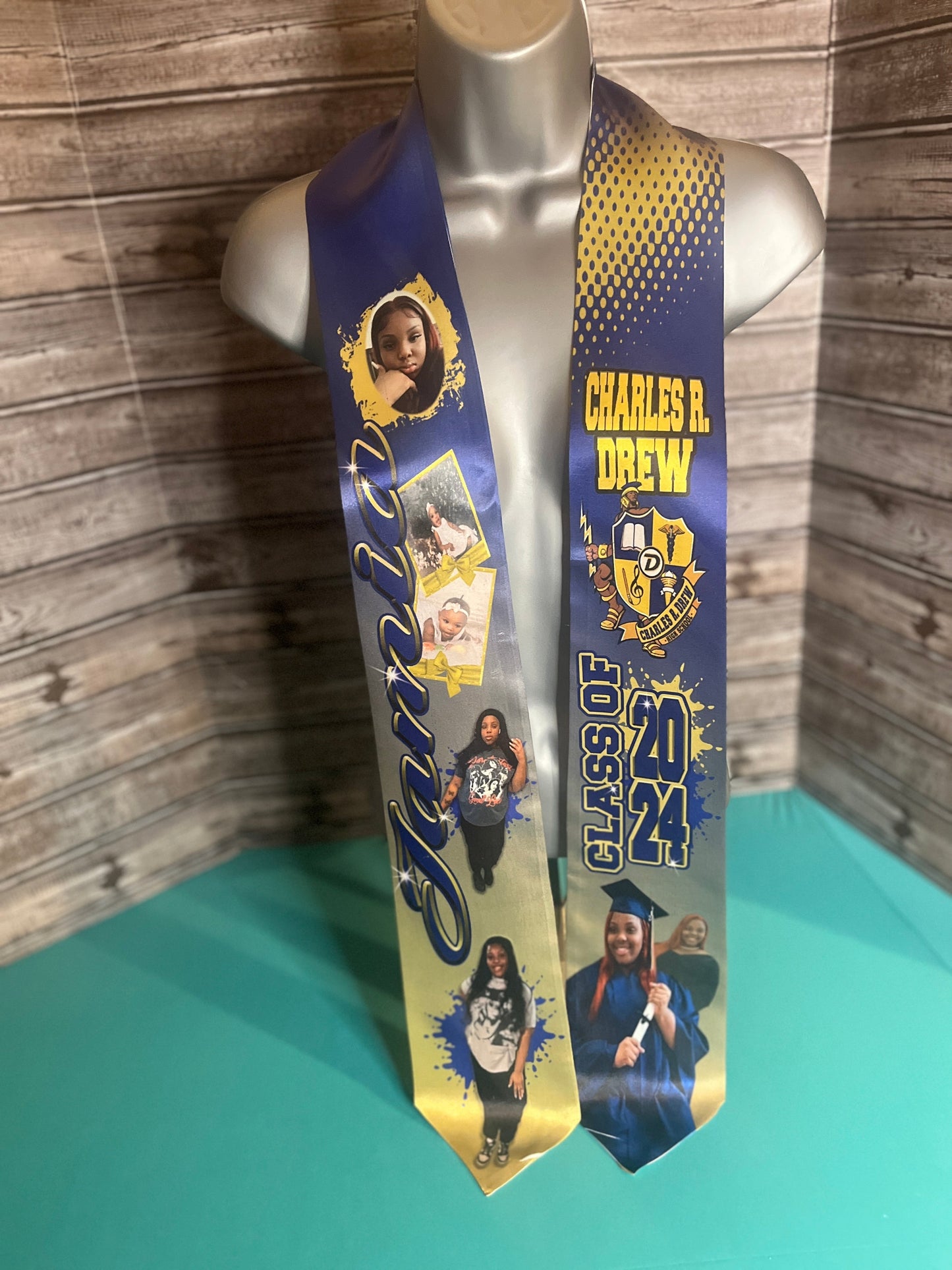 Custom Graduation Stole – Personalized Photo & Name Stole for Grads