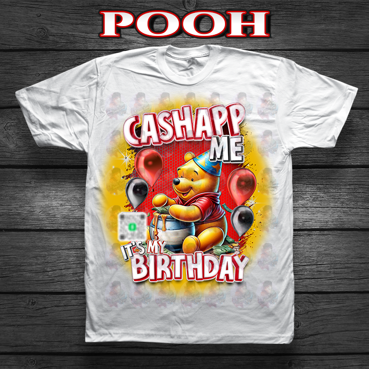 Birthday CashApp T-Shirt with Character + Scannable QR Code Birthday Party T-shirt